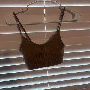 NAADAM Brown Brami Cropped Cashmere Camisole